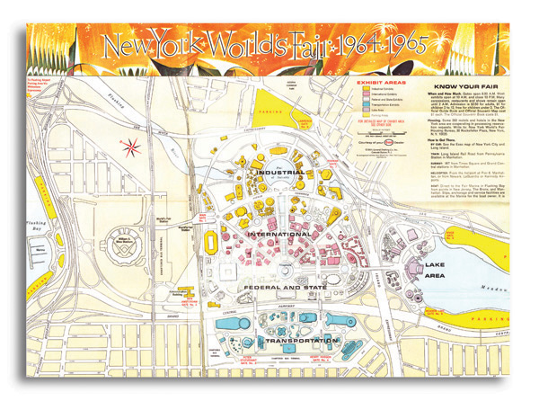 map of the 1964 World's Fair